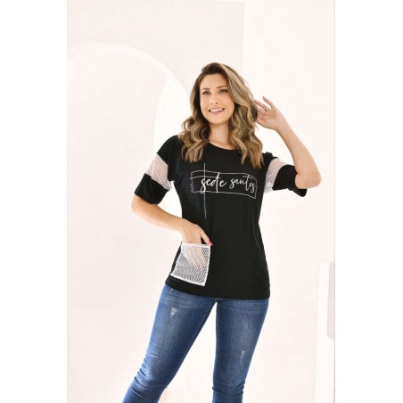 Blusa Sede santo moda cristã