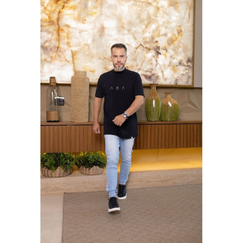 Camisa masculina gola alta Aba