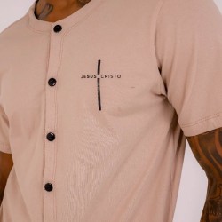 Camisa de botão Jesus Cristo