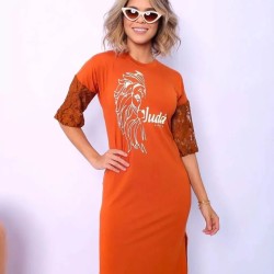 Vestido de renda leão de judah moda cristã