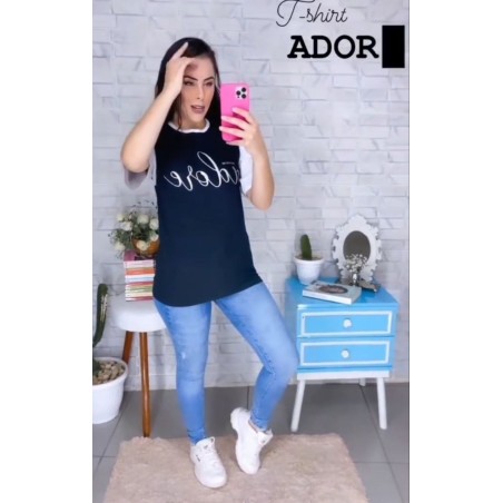 camisa adore presta Feminina moda cristã