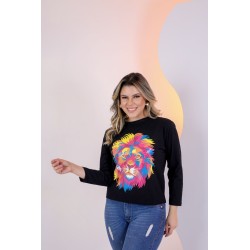 Camisa manga longa leão