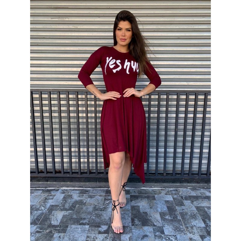 vestido yeshua bordô moda cristã